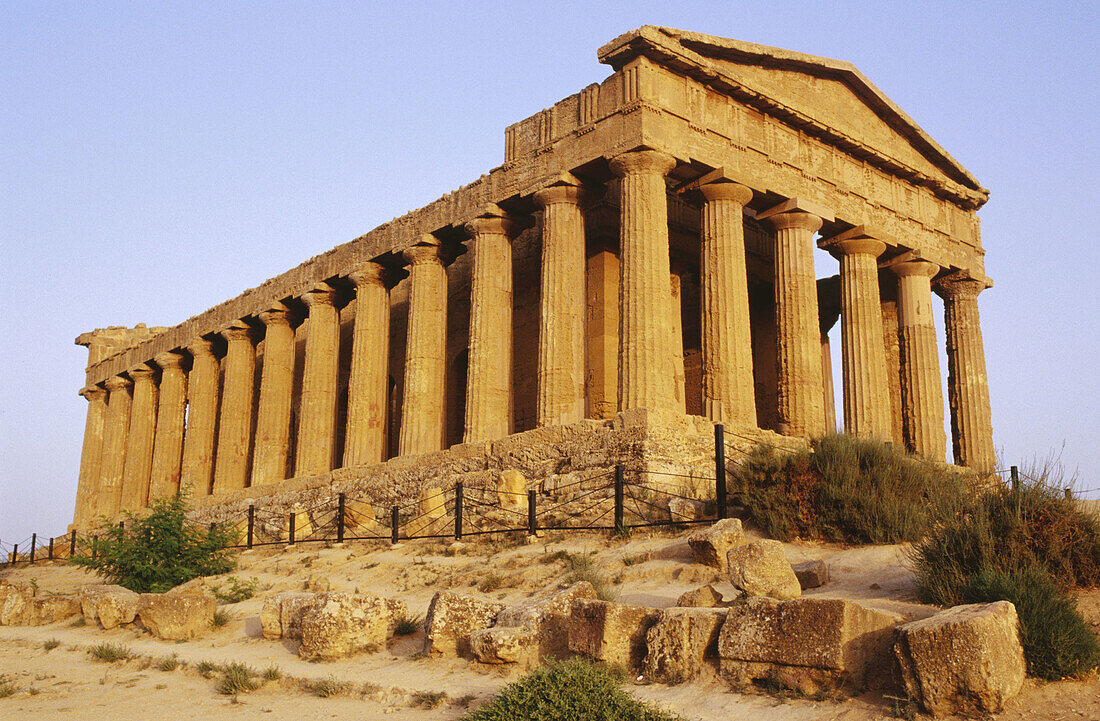 Concordia Temple, built in 430 B.C. Valley of Temples. Agrigento. Sicily. Italy