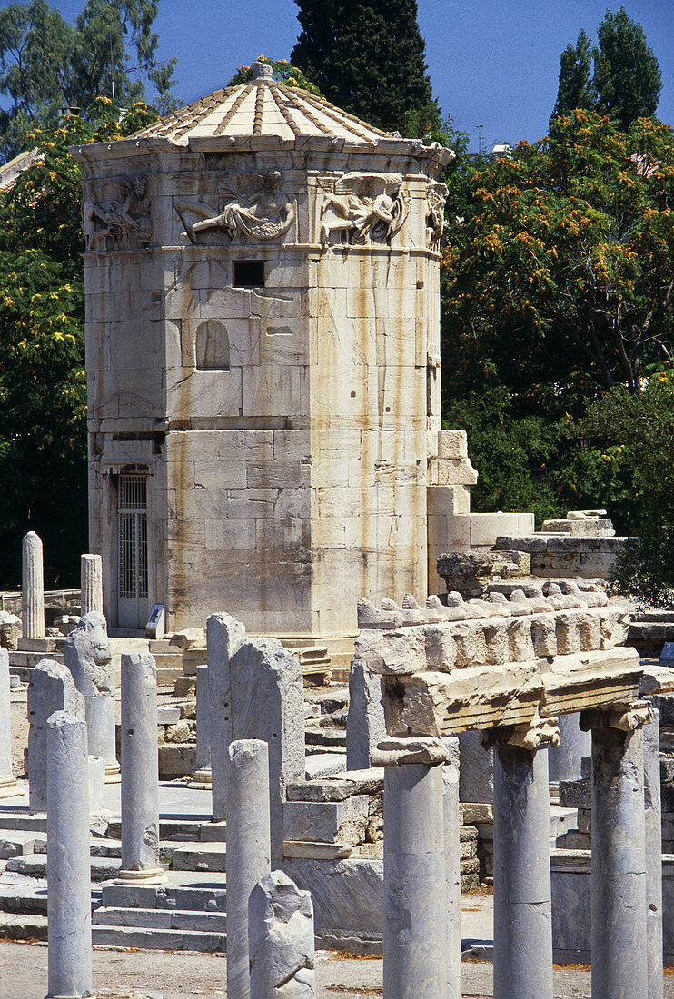 Tower of the Winds and Roman agora, Athens. Greece