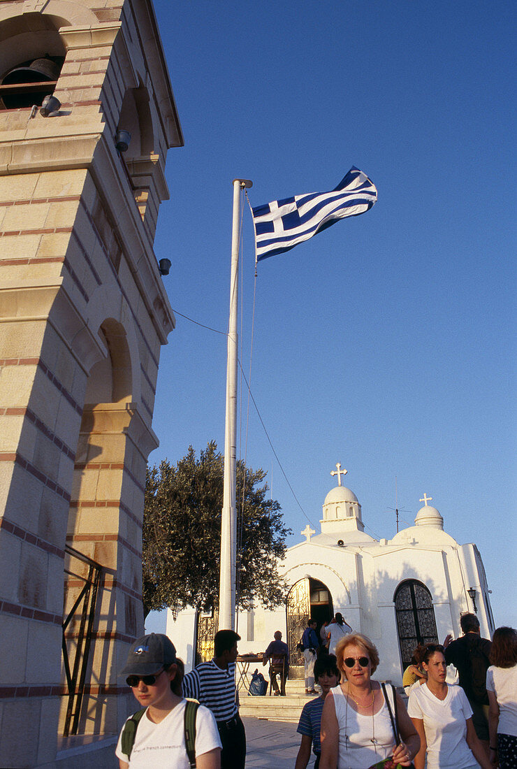 Chapel of St. George in Lykavittos Hill, Athens. Greece