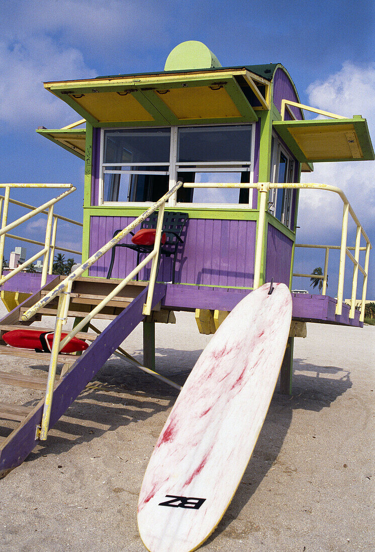 Art Deco Lifeguard Station, South Beach, Miami Beach, Miami, USA