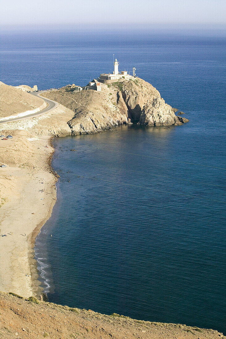 Lighthouse of Cabo de Gata. Almería province, Andalusia, Spain