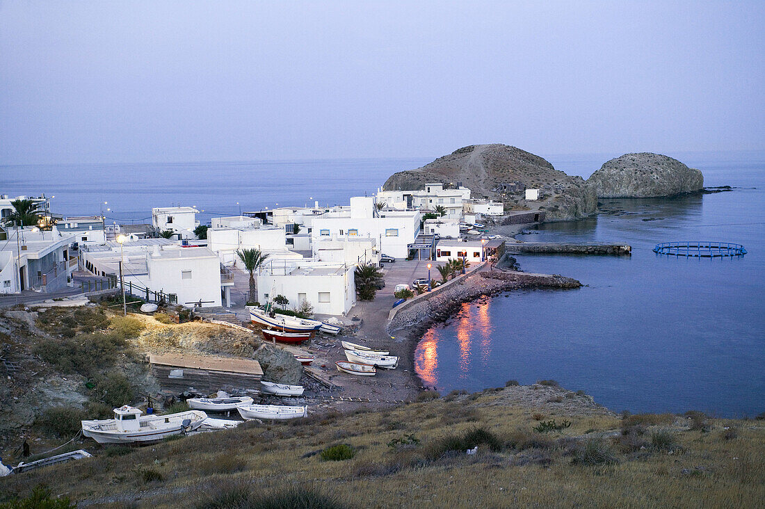 Isleta del Moro fishing village, Cabo de Gata-Níjar Natural Park. Almería province, Andalusia. Spain