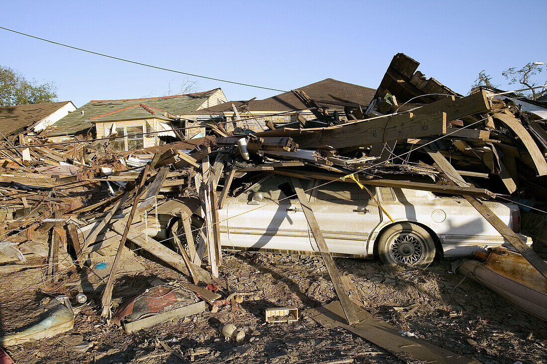 Hurricane Katrina damage at New Orleans