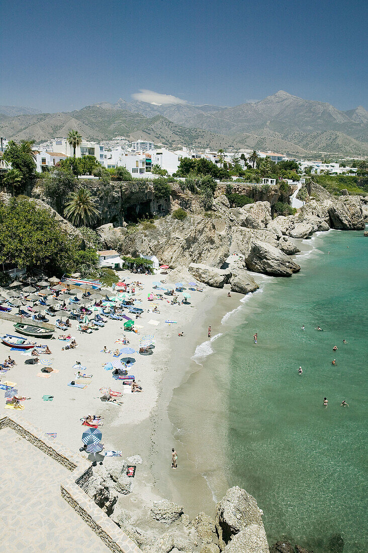 Playa Calahonda (Calahonda Beach), Nerja, La Axarquía, Malaga province. Andalusia, Spain