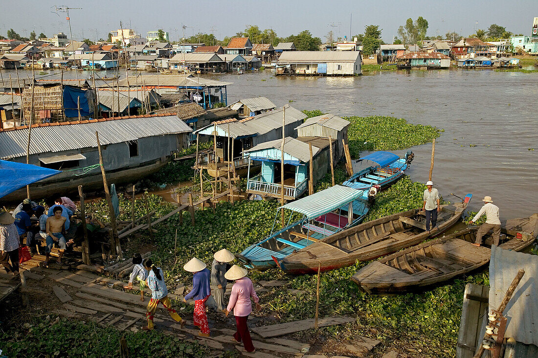 Chau Doc, Mekong River, Mekong Delta, Vietnam.