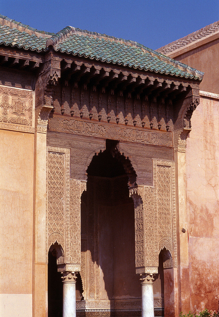Saadian tombs, mausoleum for the dynastys sultans and their families, Marrakech. Morocco