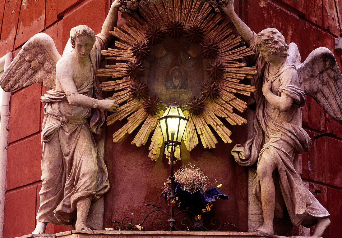 Building detail, Rome. Lazio, Italy