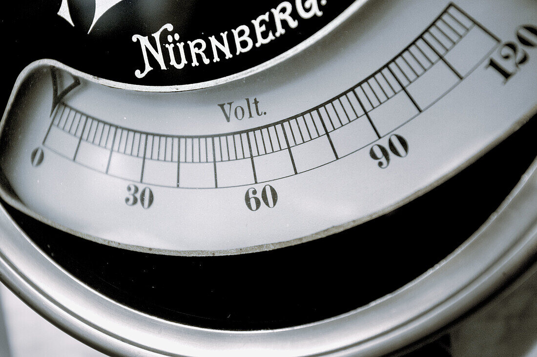 Detail of an old fashioned voltimeter