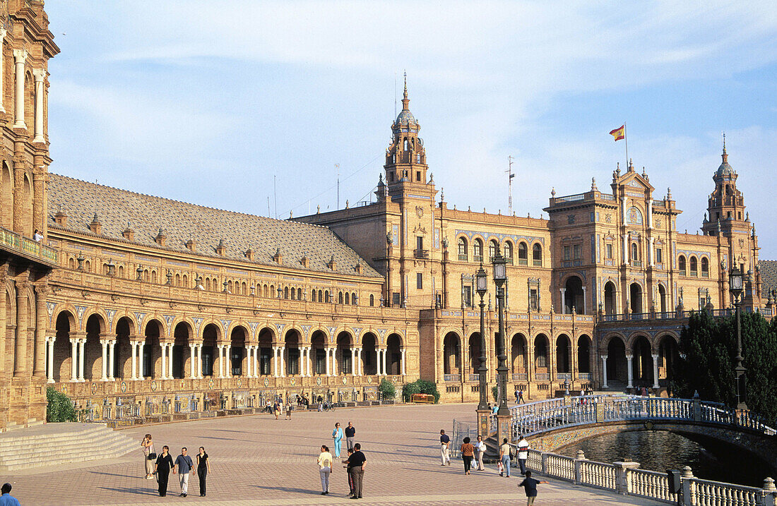 Plaza de España & Palacio Central. Sevilla. Andalusia. Spain