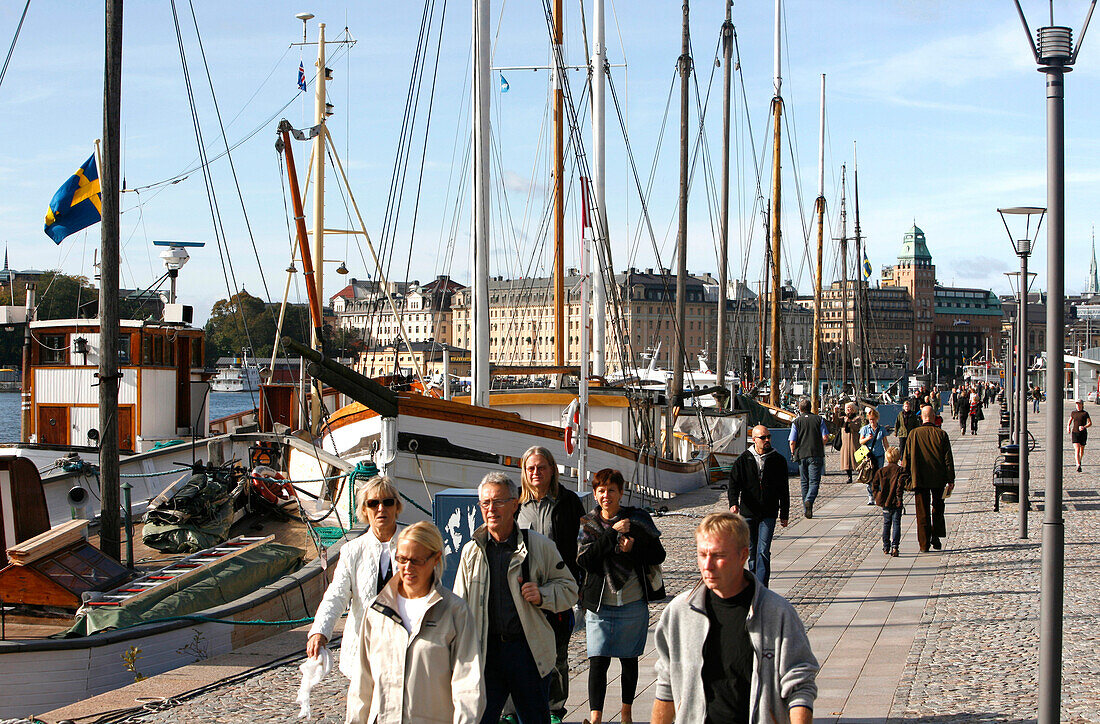 Harbour scene, Strandvägen, Östermalm, Stockholm, Sweden