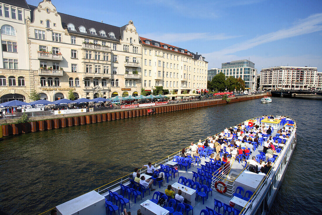 Tourist boot on River Spree, Berlin, Germany