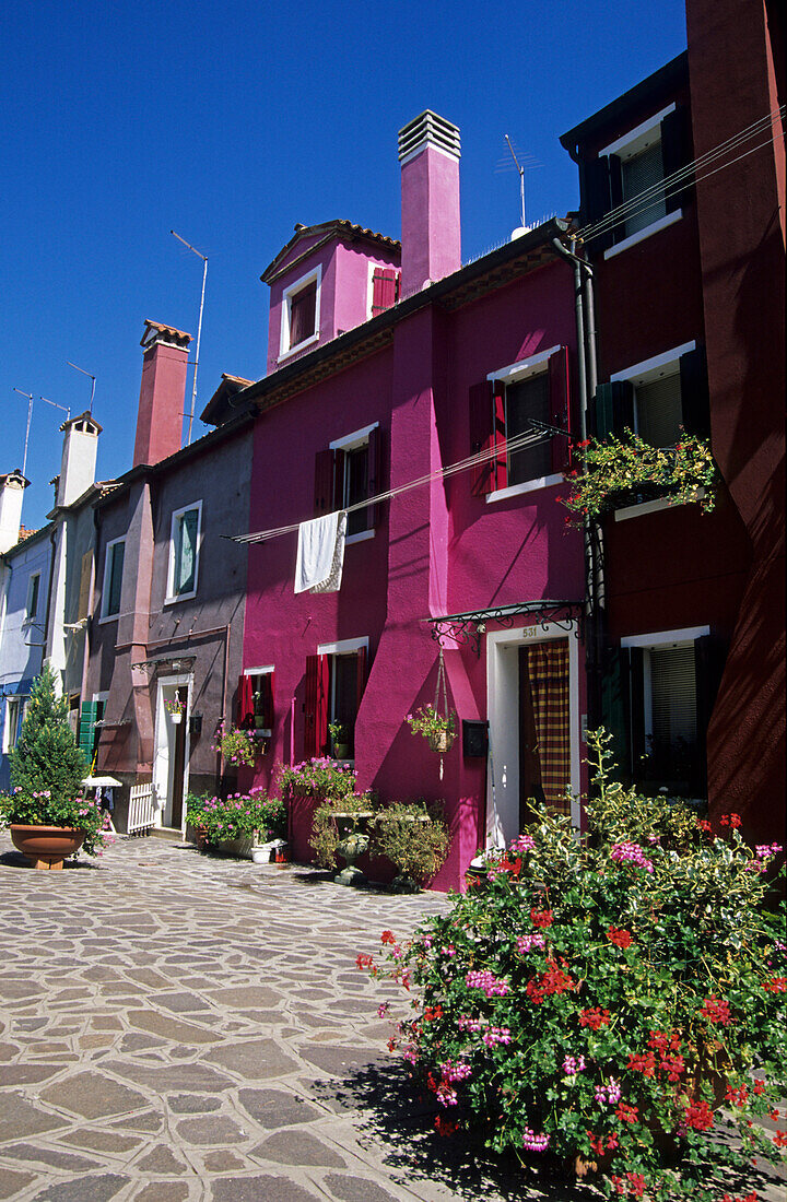 colourful houses in Burano, Venice, Venezia, Italy