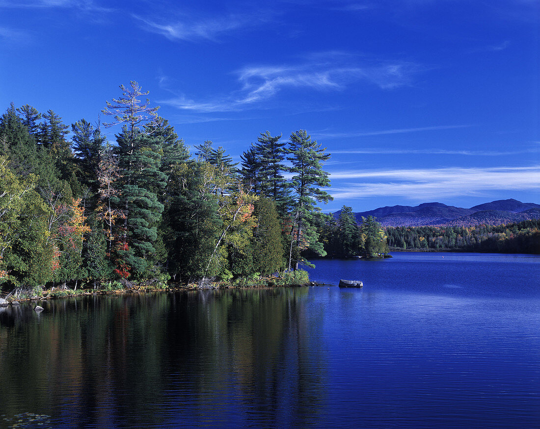 Scenic upper Saranac Lake, Adirondack Park, New York, USA