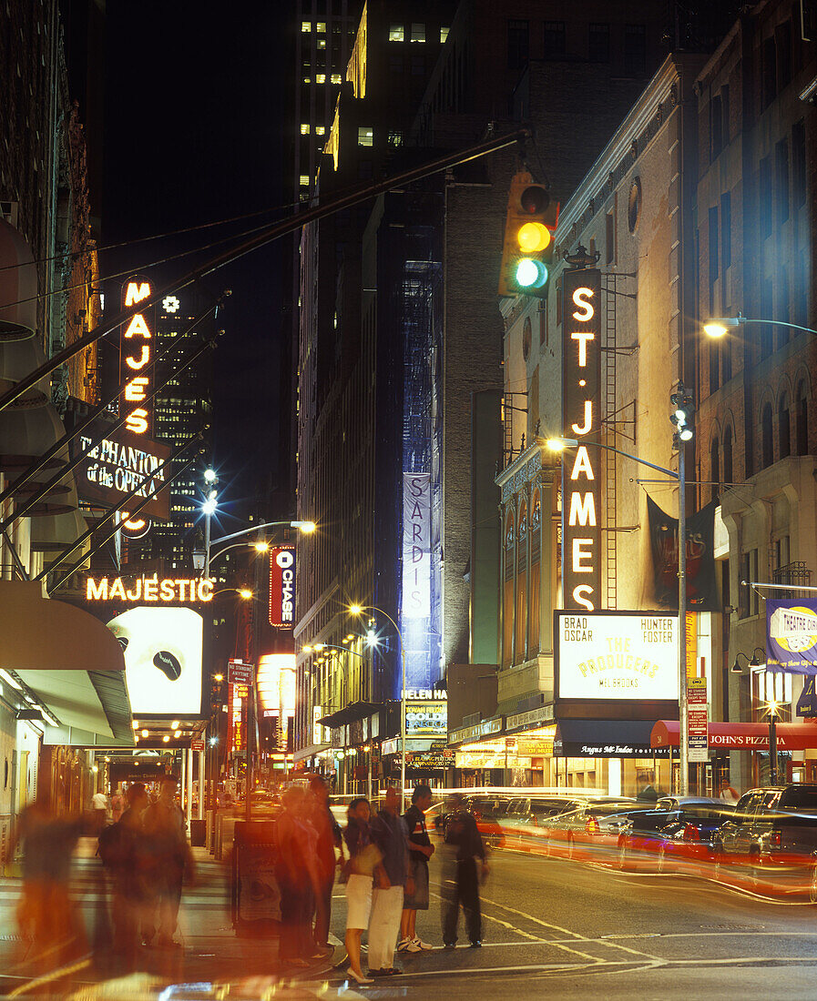 Theater awnings, 44th Street, Mid-town, Manhattan, New York, USA