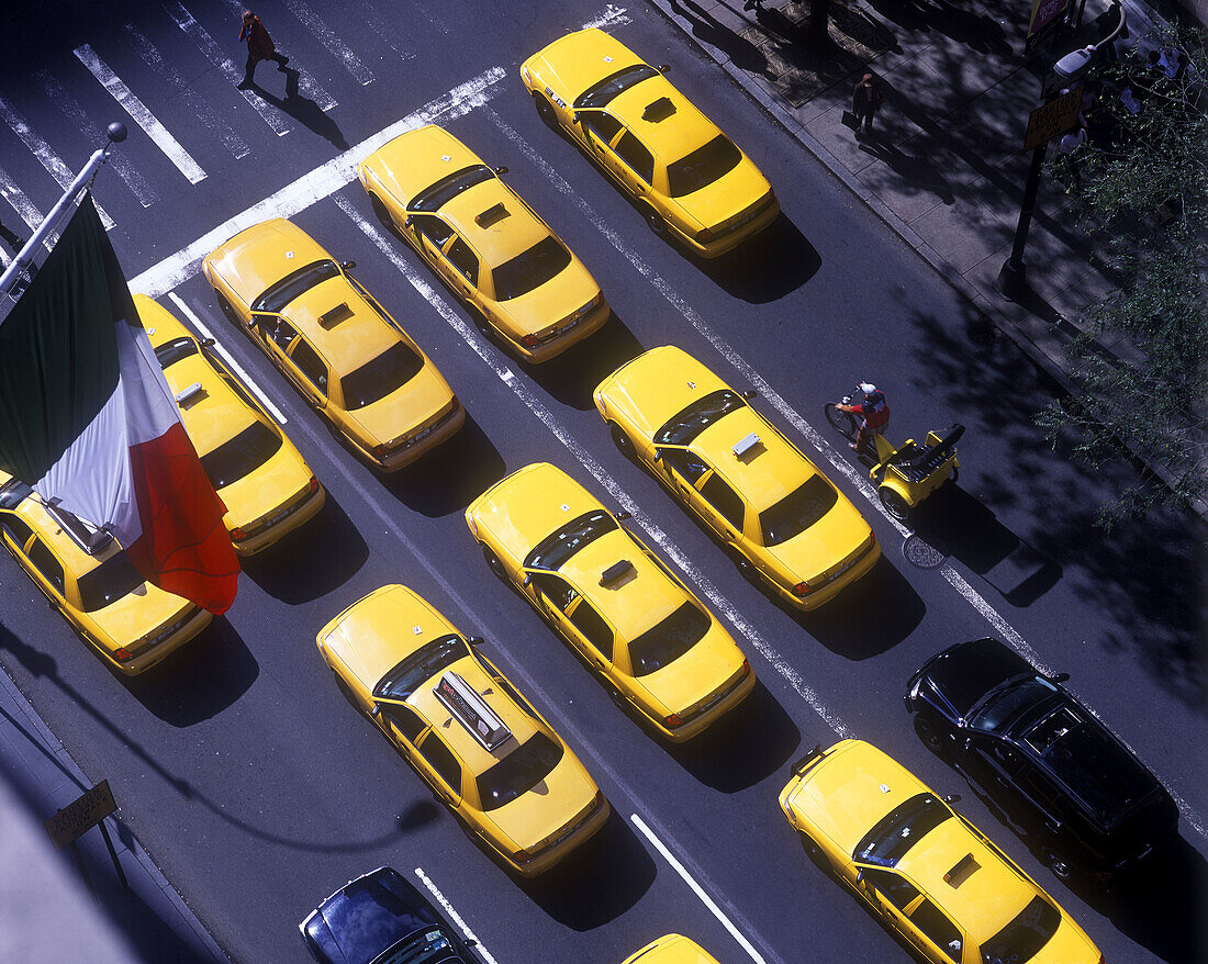 Taxi cabs, 5th Avenue, Midtown, Manhattan, New York, USA