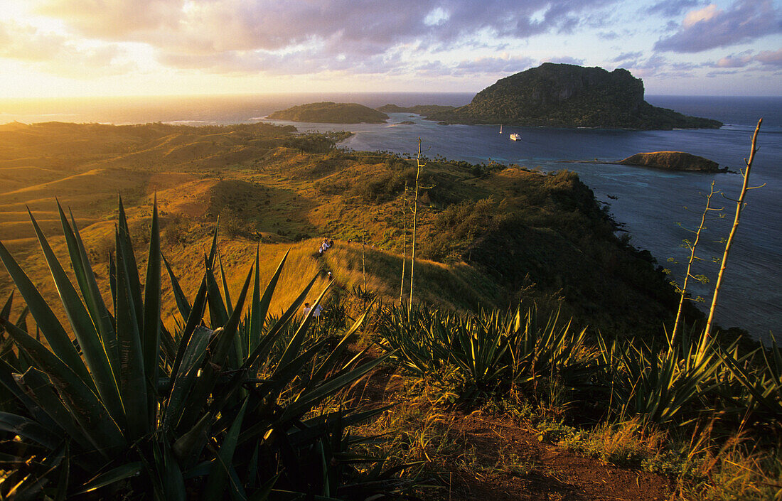 Yasawa Island zum Sonnenaufgang, Yasawa Gruppe, Fidschi, South Sea