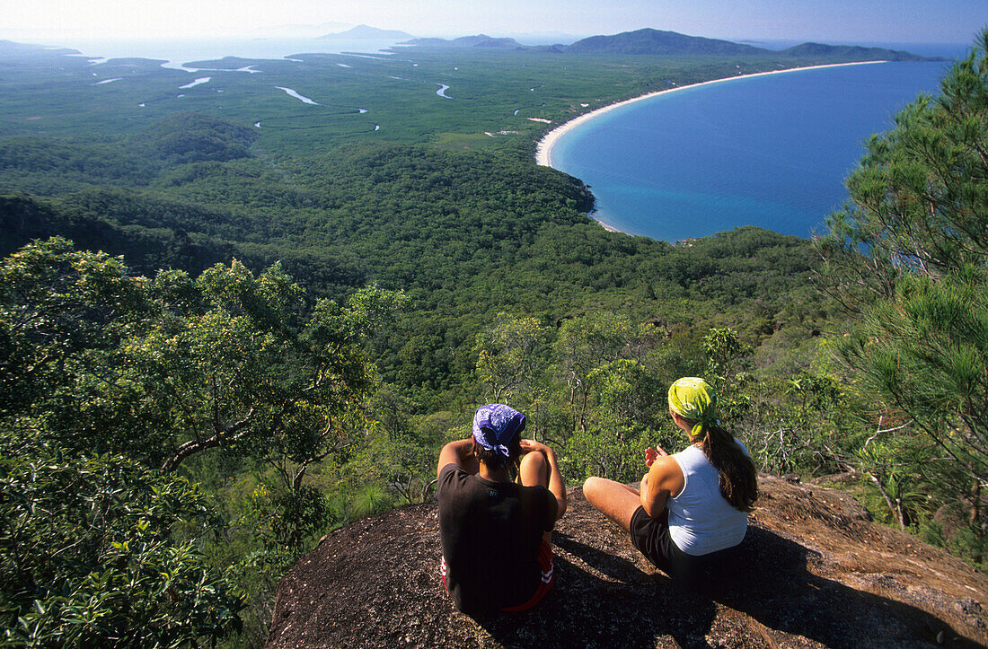 view from Nina Peak to Ramsey Bay, Hinchinbrook Island, Great Barrier Reef, Australia