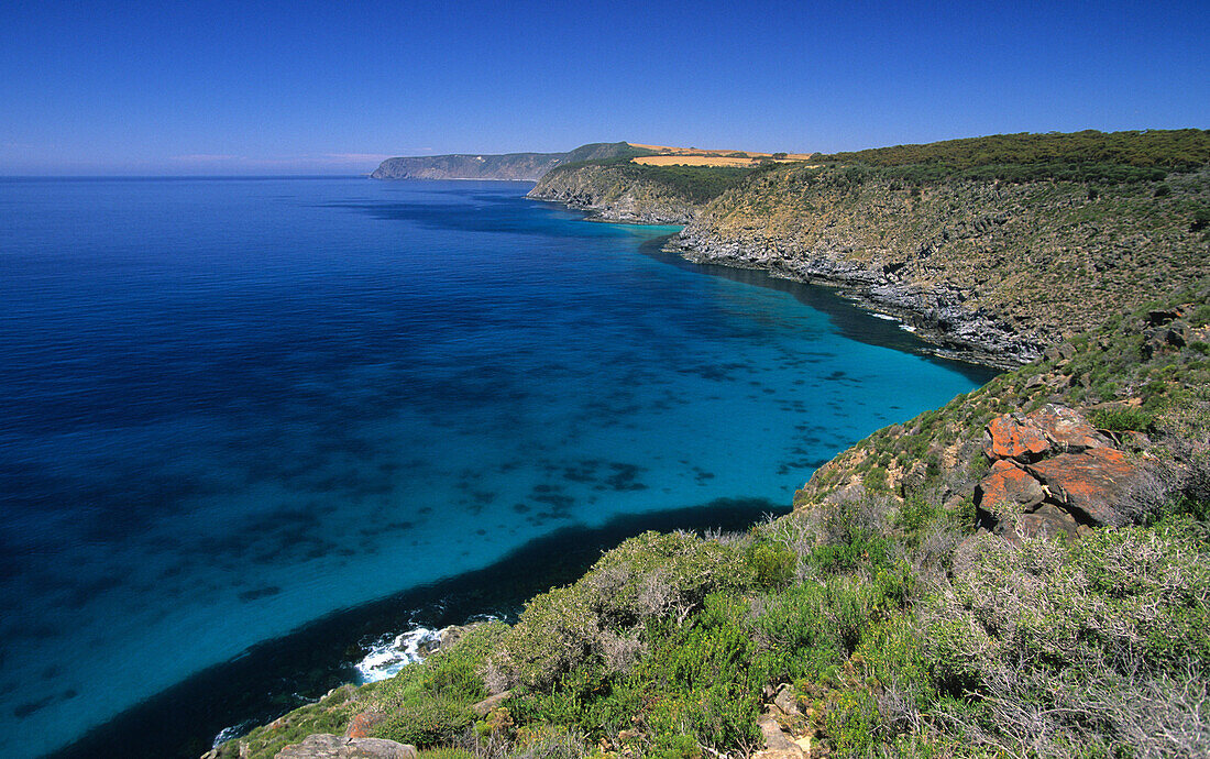 Die Nordküste nahe Cape Borda, Kangaroo Island, Südaustralien, Australien