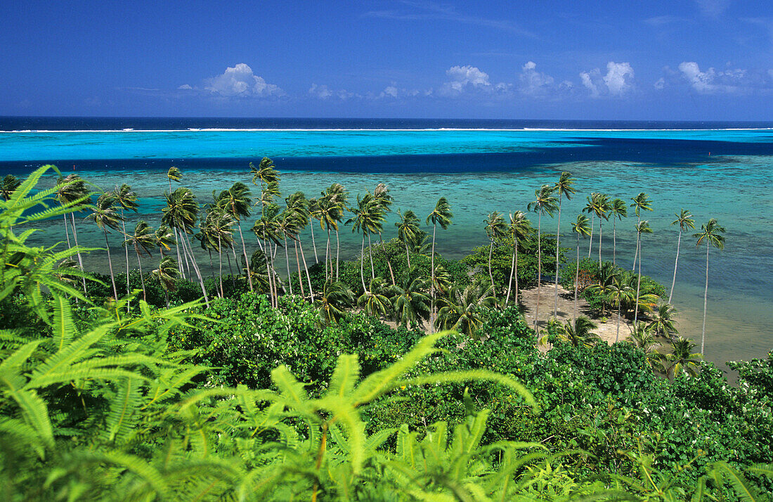 Riff und Lagune an der Westküste, Raiatea, Französisch Polynesien, Südsee