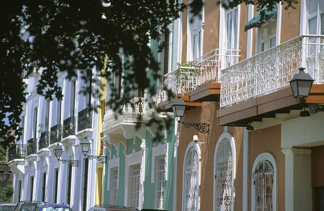 Old San Juan façades. Puerto Rico.