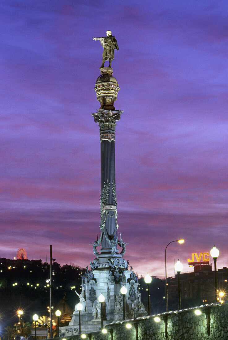 Christopher Columbus statue. Barcelona. Spain.