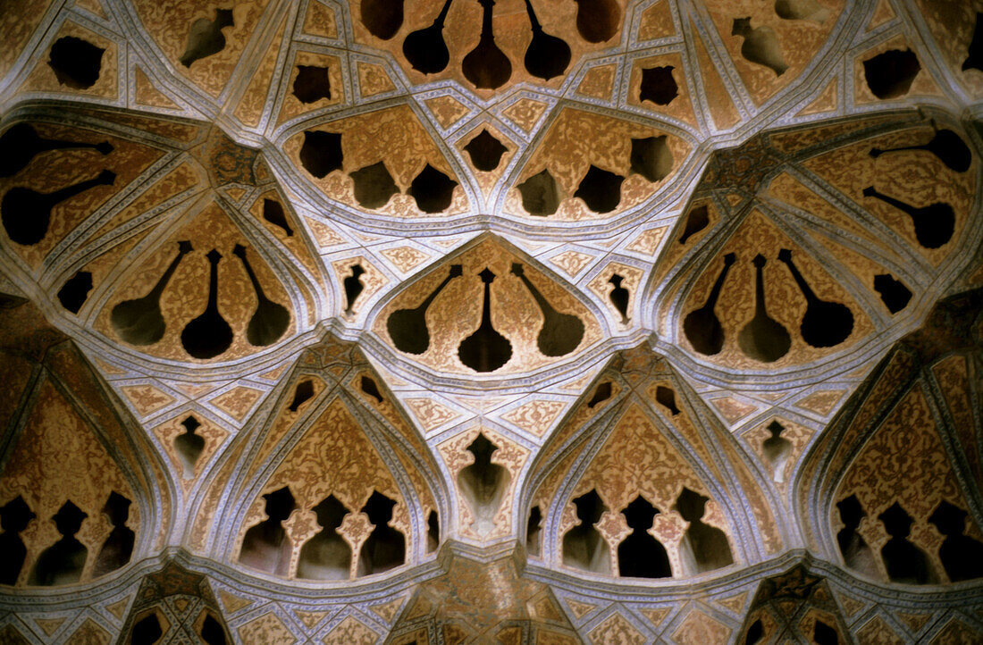 The music room, Ali Qapu palace, Isfahan, Iran