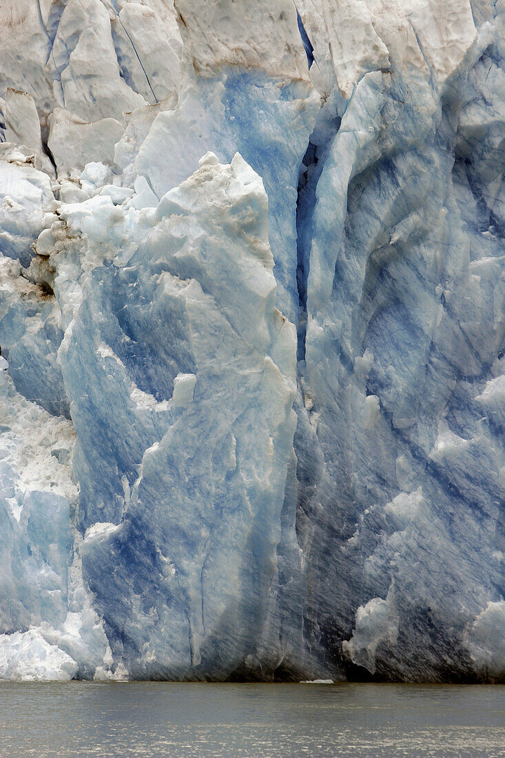 The Sawyer Glacier at the end of Tray Arm, Southeast Alaska, USA.