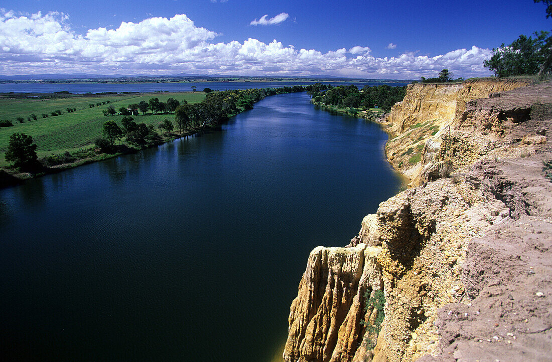 Der Mitchell River am Eagle Point, nahe der Mündung in den Lake King, Victoria, Australia