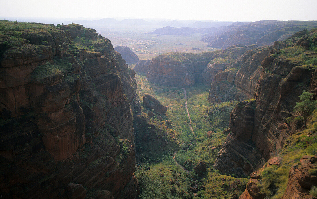 Aerial photo of Piccaninny Gorge in the Bungle Bungle Range, Purnululu National Park, Western Australia, Australia