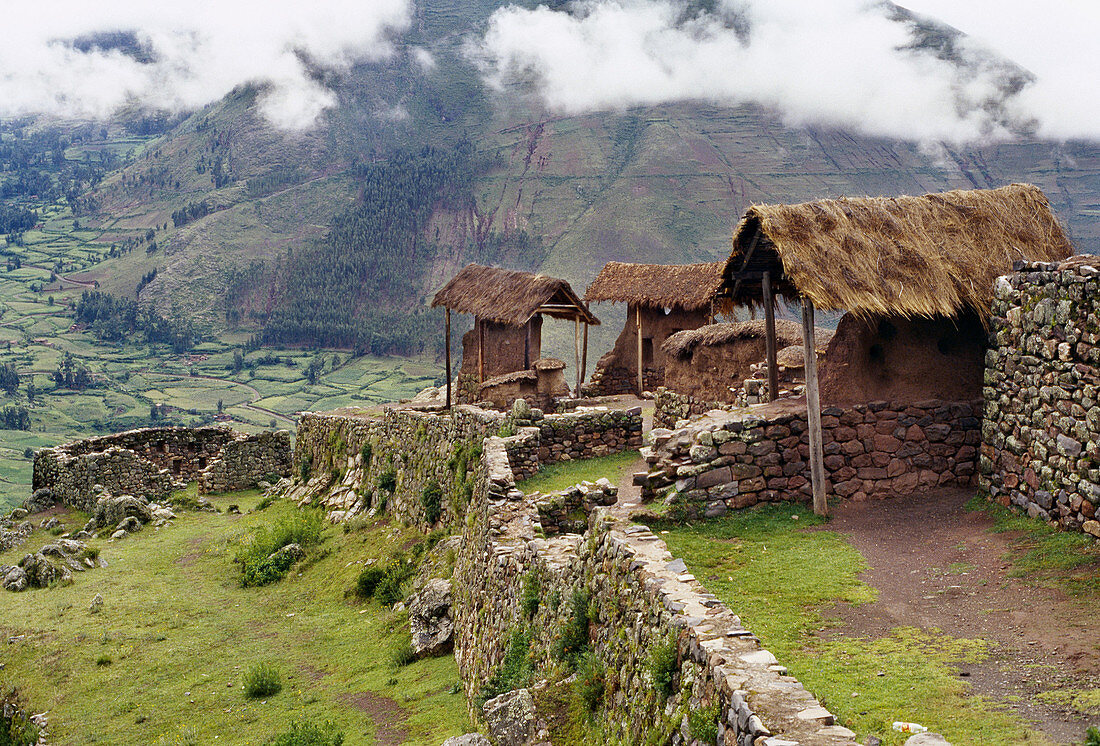 Inca ruins of Pisac. Peru