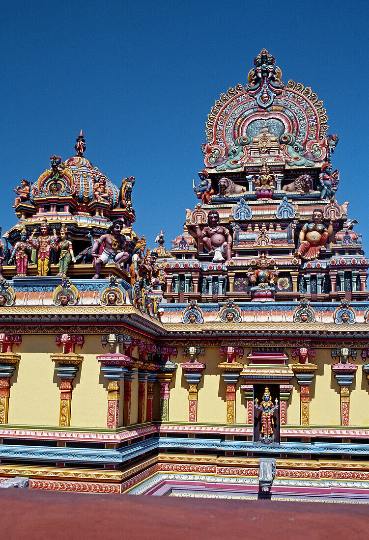 Tamil Hindu temple. Rose Belle town. Mauritius Island