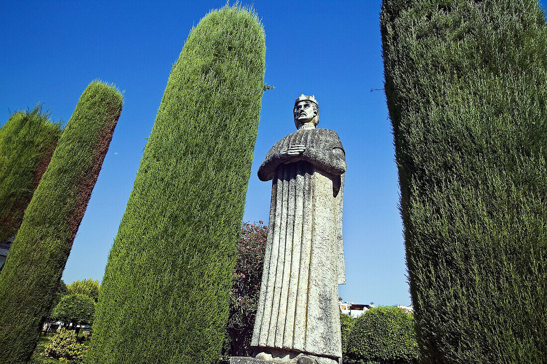 The gardens of the Alcazar of Catholic Kings in Cordoba. Andalusia, Spain