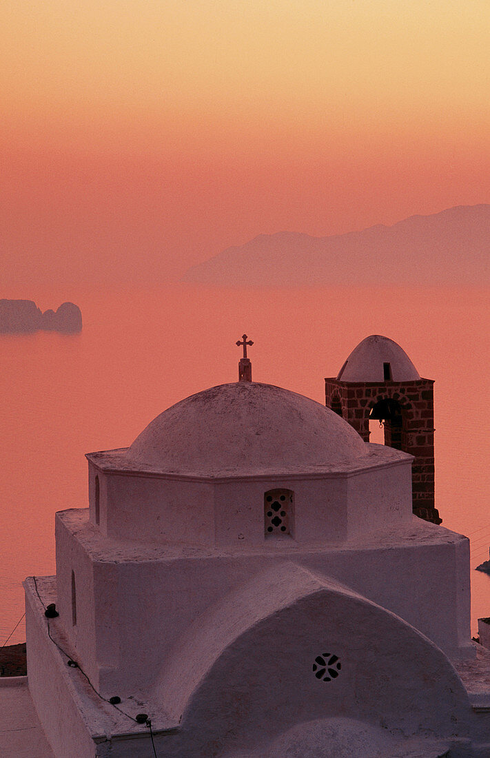 Church, Milos island. Cyclades island, Greece