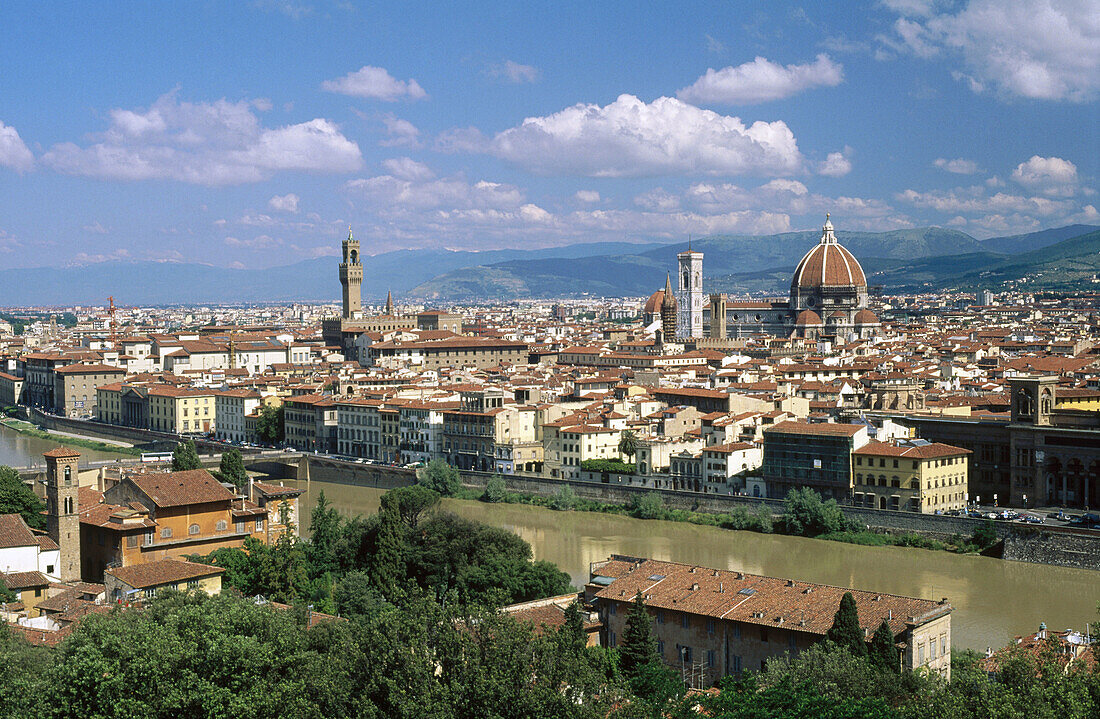 City view from Piazzale Michelangelo, Florence. Tuscany, Italy