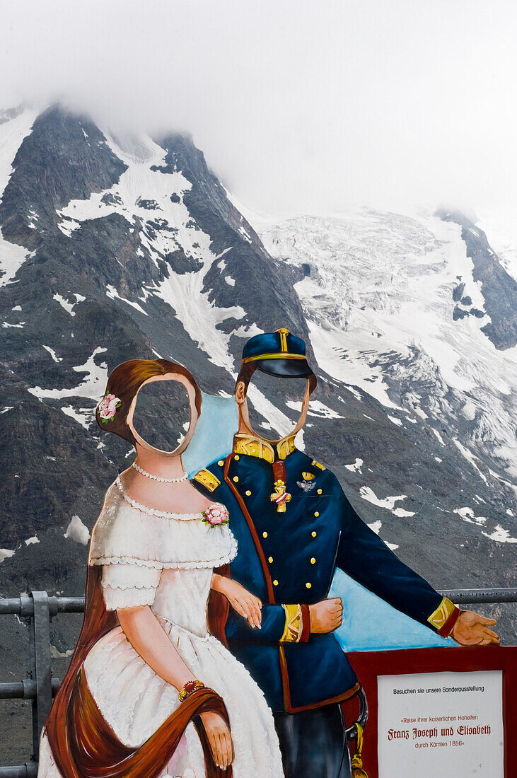 Paperdoubles of Empress Elisabeth and Emperor Franz Joseph, Grossglockner High Alpine Road, Austria