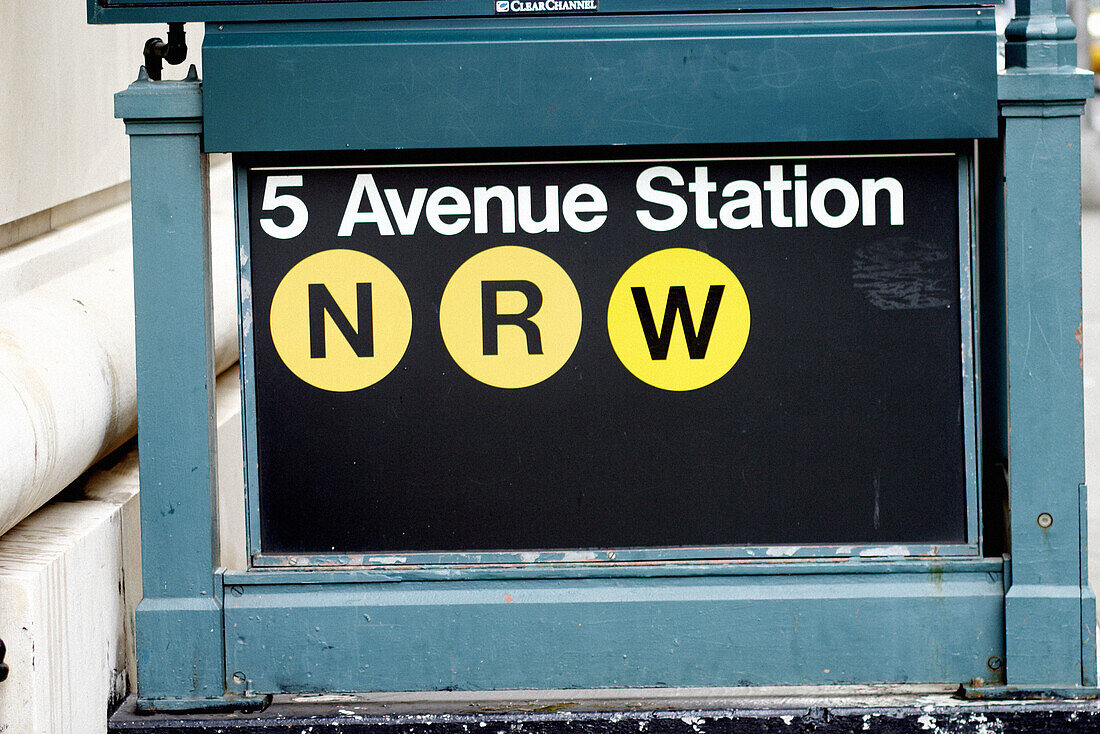 5th Avenue subway station. New York City. USA