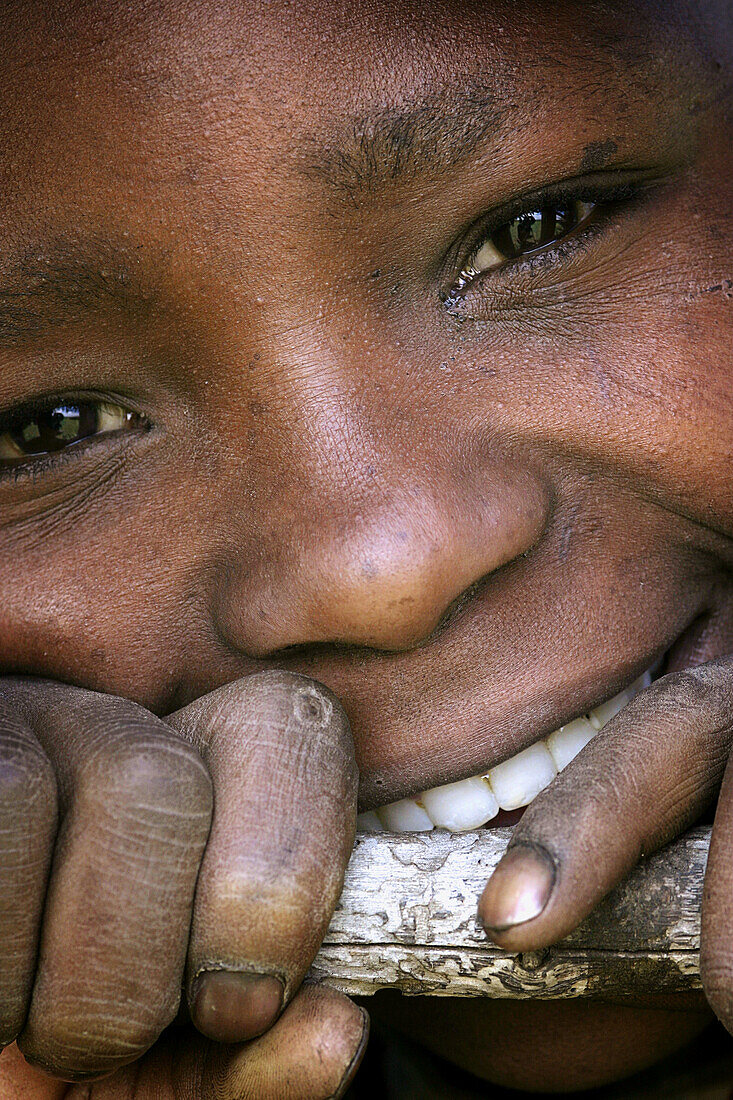 African girl smiling.Tanzania