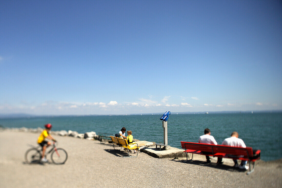 Promenade at Lake Constance, Romanshorn, Canton of Thurgau, Switzerland