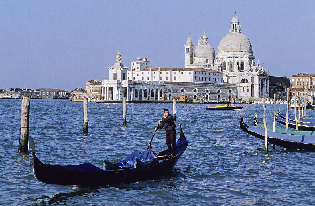 Punta della Dogana and Santa Maria della Salute, Venice. Veneto, Italy