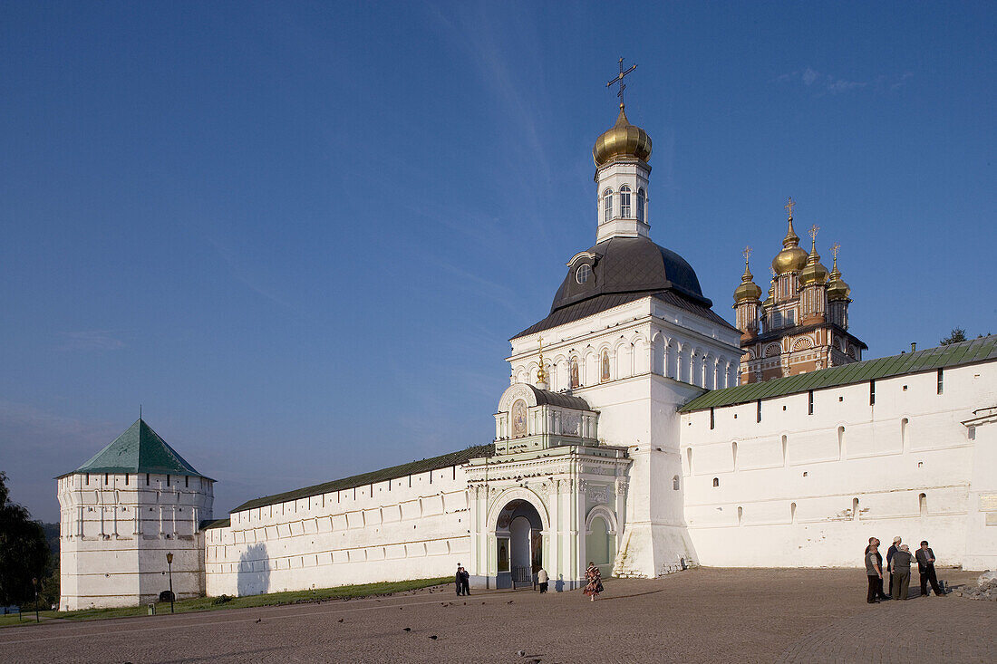 Red or Fine Gate (16th-19th century) of fortification wall, Holy Trinity-St. Sergius Lavra (monastery), Sergiyev Posad. Golden Ring, Russia