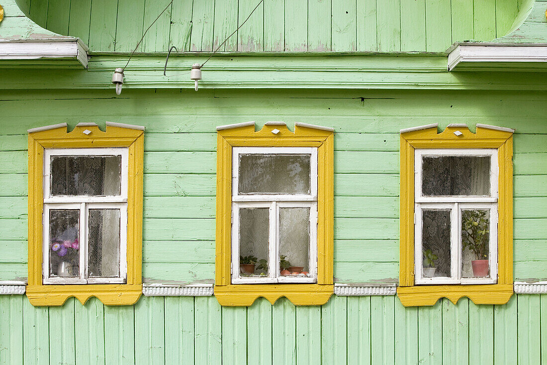 Typical houses, Kidekcha near Suzdal. Golden Ring, Russia