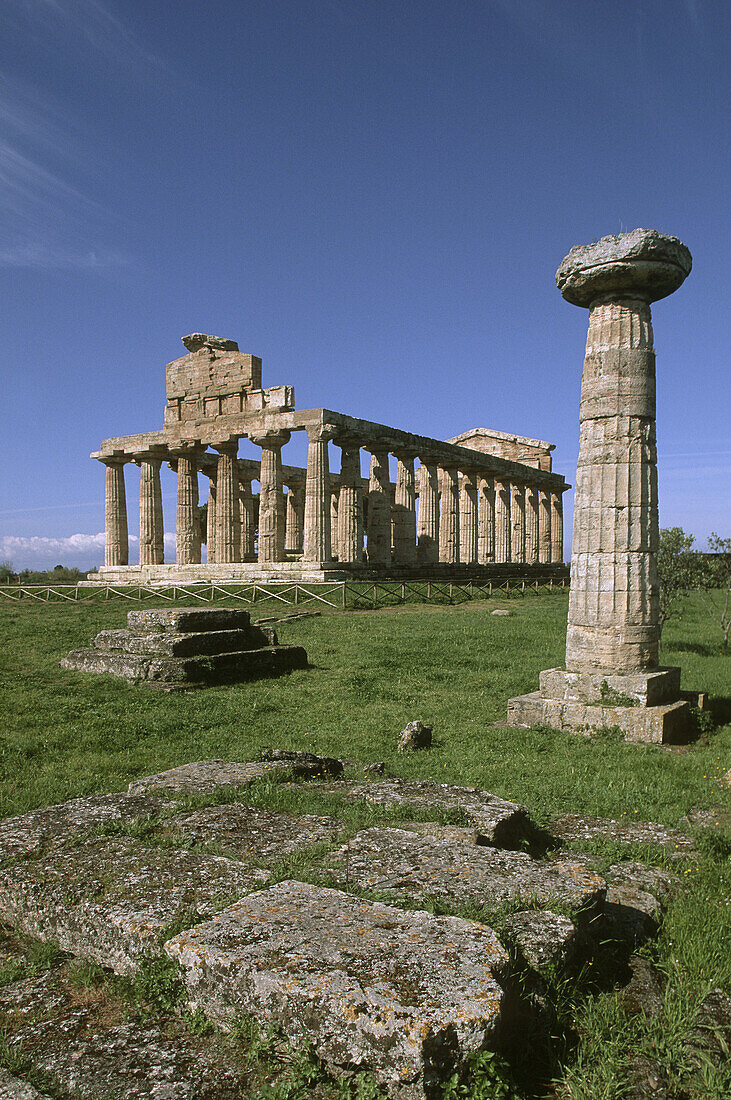 Temple of Athena (aka Temple of Ceres), Paestum. Campania, Italy