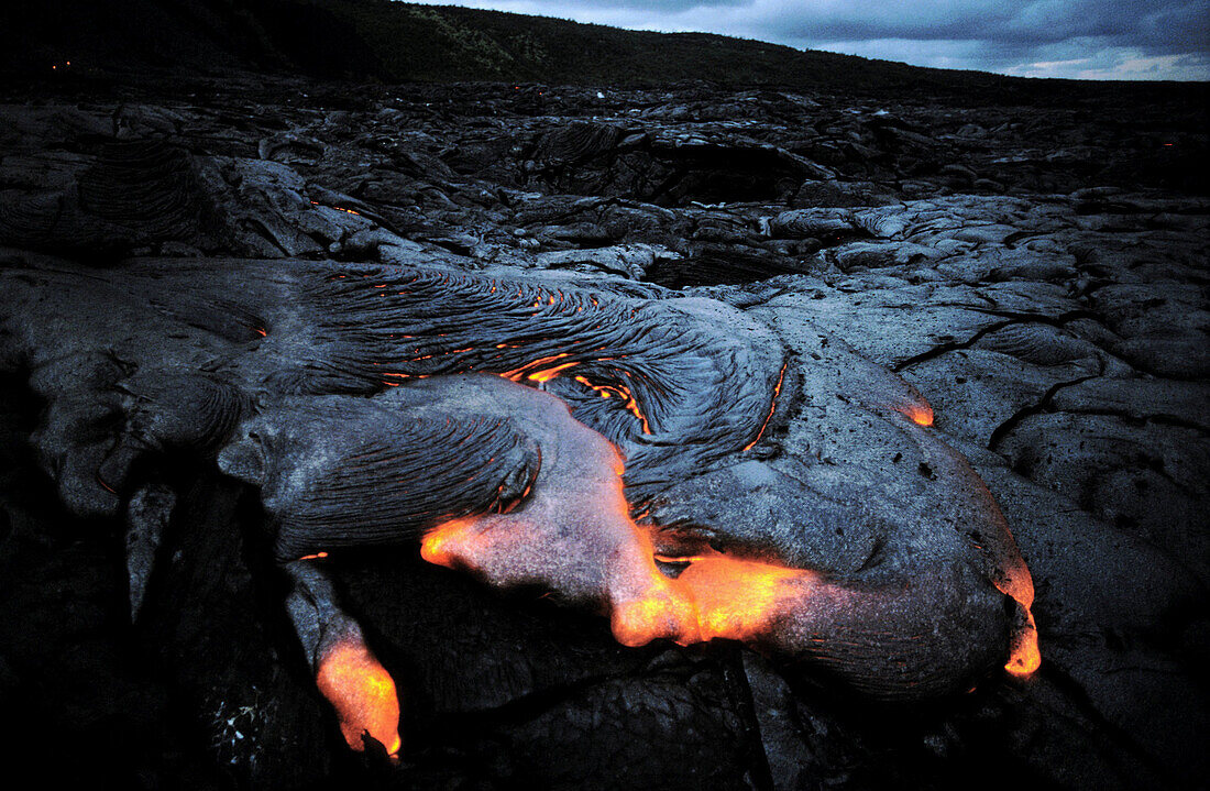 Lava. Volcano Kilauea. Hawaii Volcanoes National Park. Big Island. Hawai
