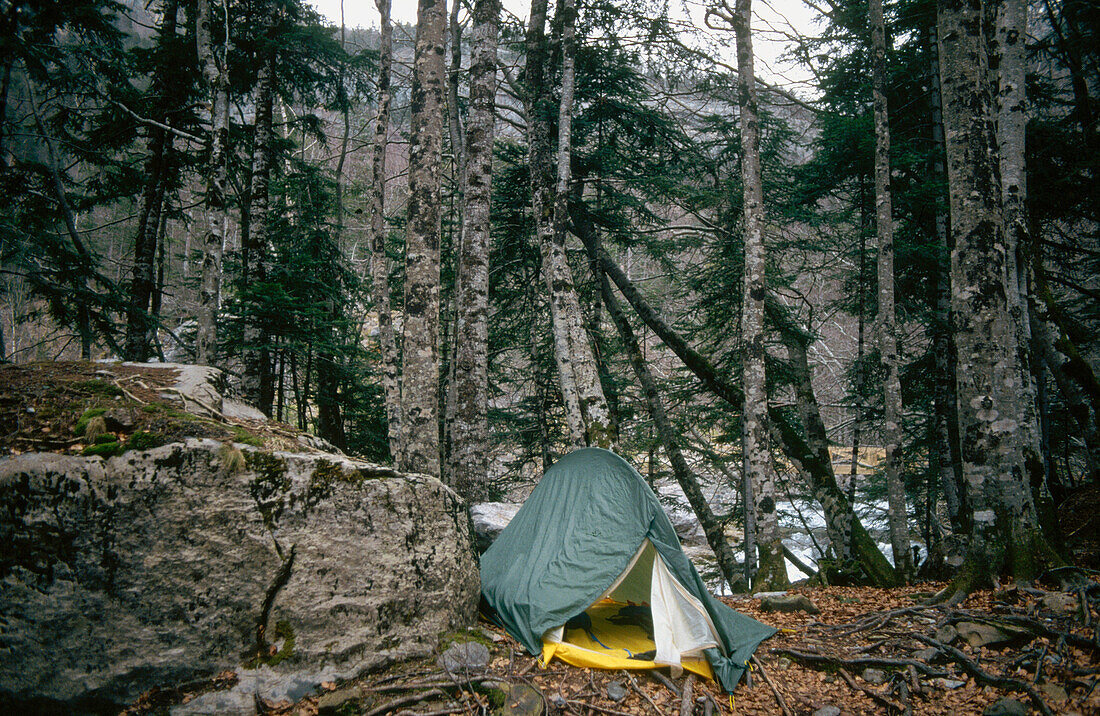Tent. Ordesa National Park. Pyrenees. Spain