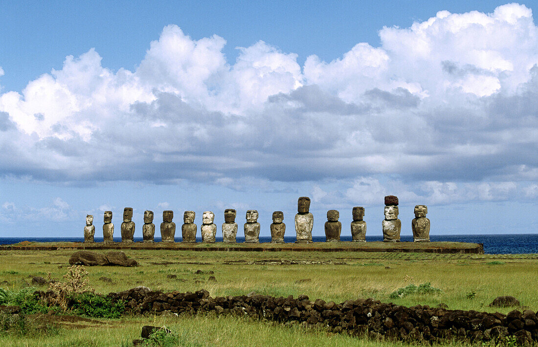 Moais. Easter Island, Chile