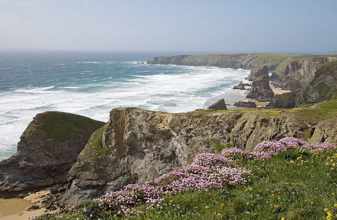 Bedruthan Steps North Cornwall UK