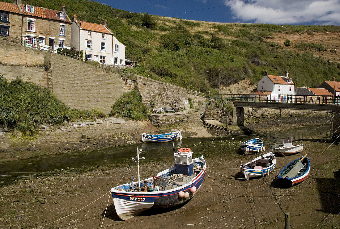 Staithes Fishing Village North East Yorkshire UK July