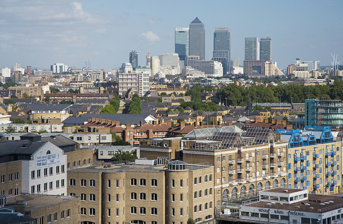 Canary Wharfe. Thames River, London. England, UK.