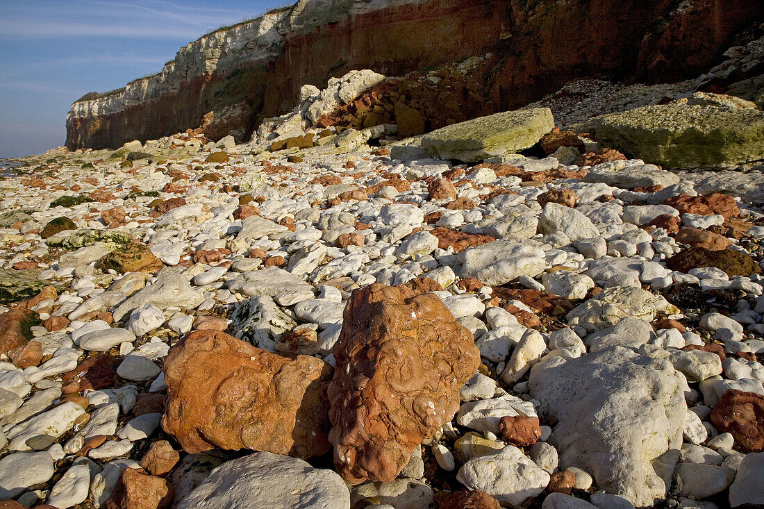 Cliffs & Shore Hunstanton Norfolk UK November