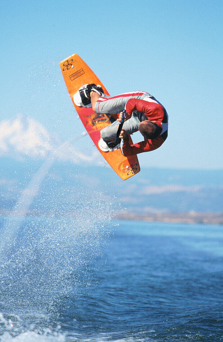 Wakeboarding. Columbia River. Washington. USA